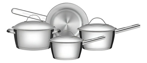 Jogo de panelas com 4 pecas aco inox allegra tramontina