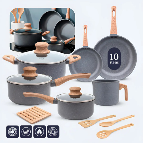 Jogo de panelas inducao antiaderente ceramica 10 pecas ppg p 1 1