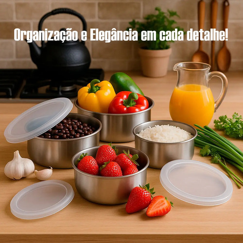 Jogo De Panelas Tramontina Turim 12pçs C/ Kit Tigelas Inox Vermelho