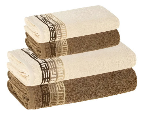 Jogo de toalhas 4 pcs fio cardado 100 algodao bosco karsten 1