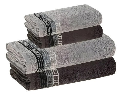 Jogo de toalhas 4 pcs fio cardado 100 algodao bosco karsten 1
