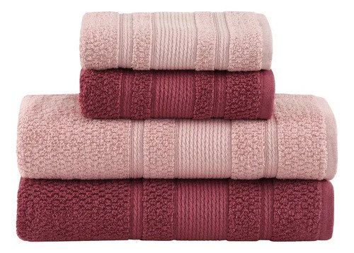Jogo de toalhas buddemeyer bella extra soft banho rosarosa c