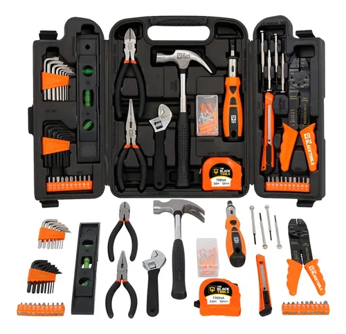 Jogo kit caixa ferramentas 129 pcs estojo plastico maleta