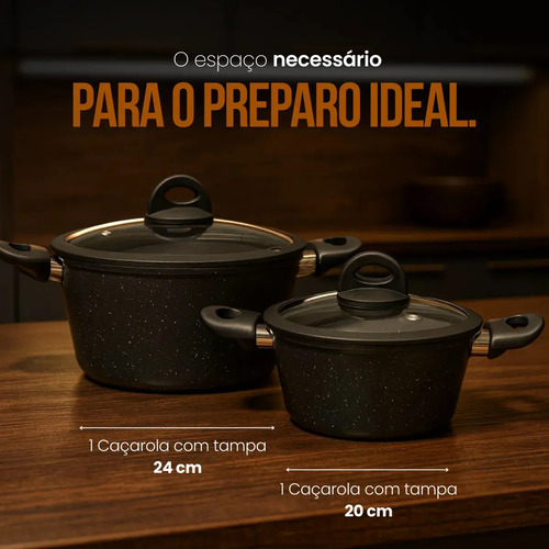 Jogo Panelas Indução Cerâmica Viena 5 Peças Casambiente