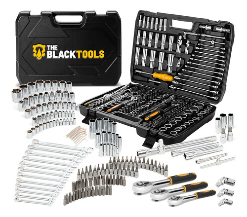 Jogo soquetes catracas ferramentas kit chave 216 pecas compl