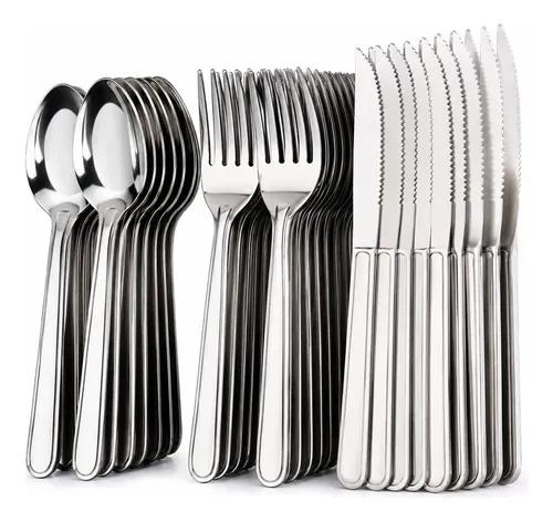 Jogo talheres 36 pecas garfo colher faca inox restaurante