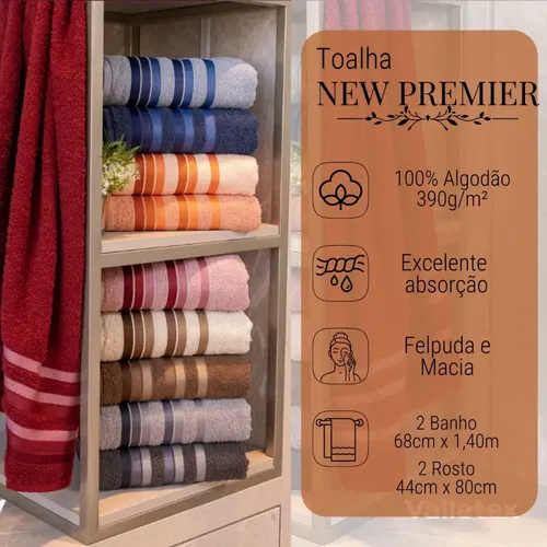 Jogo Toalhas Banho Grossas Macias Algodão 4pç Absorventes