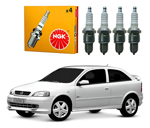 Jogo velas ngk astra hatch 18 8v 2000