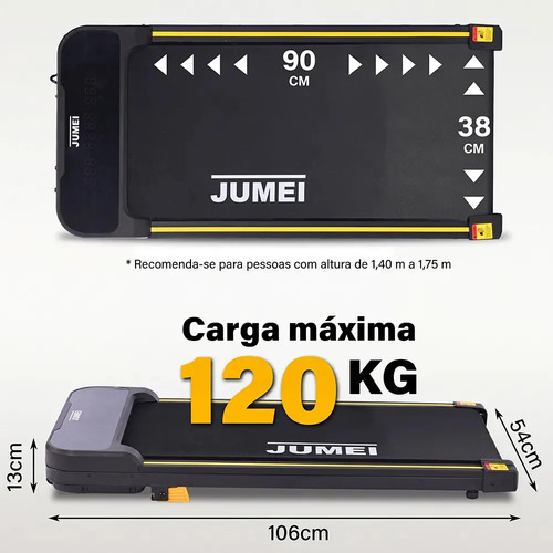 Jumei Esteira elétrica residencial - Preto