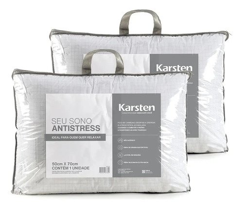 Karsten kit 2 pecas travesseiro seu sono revigorante suporte
