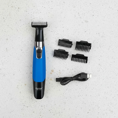 Kemei Barbeador Eletrico 1910 Removedor Pelos Intimo Mas Fem Azul