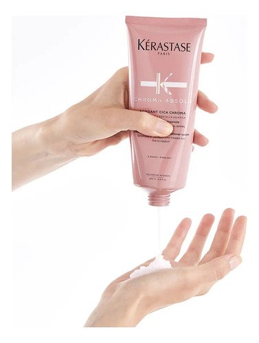 Kérastase Chroma Absolu Fondant Cica Chroma Condicionador Cuidado de Color, 200ml