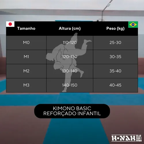 Kimono Infantil Jiu Jitsu Haganah Judô Reforçado + Faixa