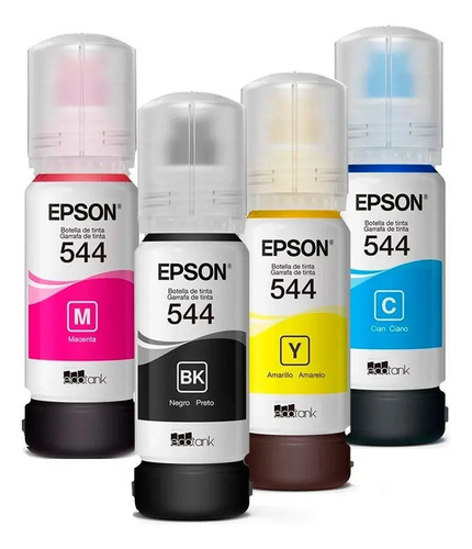 Kit 04 Tinta Original Epson L1250 L3250 L5290 T544 L5590
