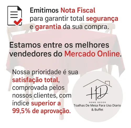 Kit 05 Toalha De Mesa 4 Cadeiras Oxford 1,50x1,50 Liquidação