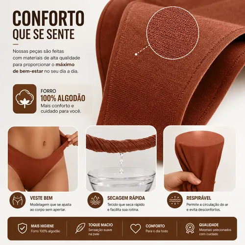 Kit 10 Calcinhas Fio Dental Premium Sem Costura Microfibra