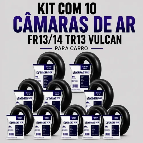 Kit 10 camaras de ar fr1314 tr13 para carro vulcan