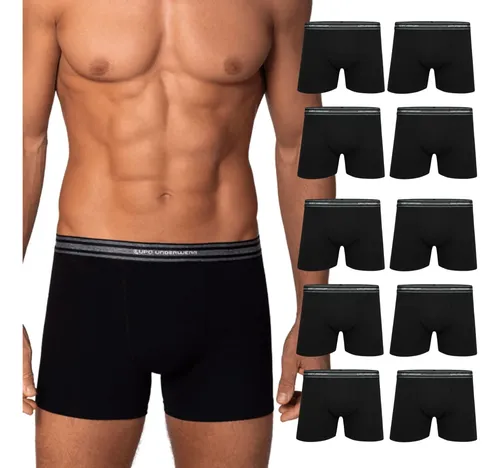 Kit 10 cueca boxer lupo algodao cotton conforto original box