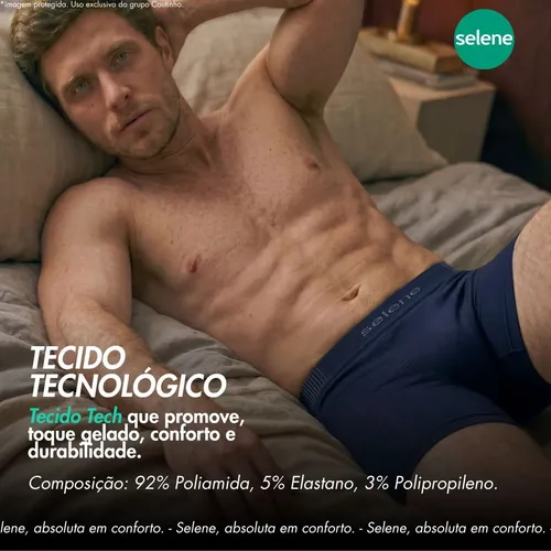 Kit 10 Cueca Boxer Sem Costura Poliamida Toque Gelado Selene