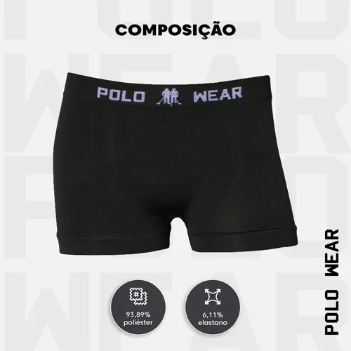 Kit 10 Cuecas Boxer Lisa Polo Wear Sortido