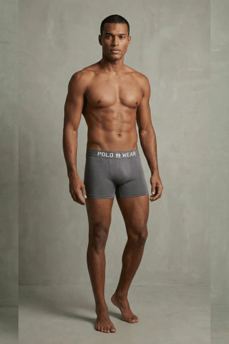 Kit 10 Cuecas Boxer Lisa Polo Wear Sortido