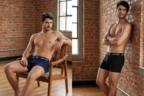 Kit 10 Cuecas Boxer Lisa Polo Wear Sortido