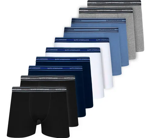 Kit 10 cuecas boxer lupo algodao confortavel box original