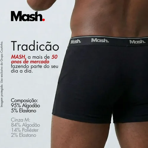 Kit 10 Cuecas Mash Boxer Original Masculino Algodão Atacado