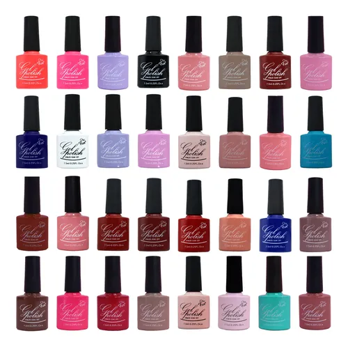 Kit 10 esmaltes gel 75ml chic fun unhas uv led