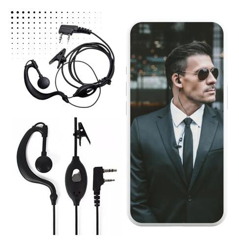 Kit 10 Fone De Ouvido De Radio Comunicador Baofeng 777s Uv5r