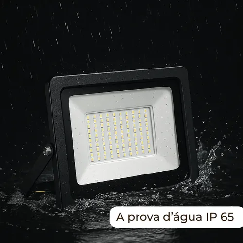 Kit 10 Holofote Refletor Led Eco Pro 100w Luz Branco Frio