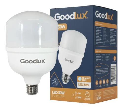 Kit 10 Lampada Led 30w Bulbo 6500k Branco Frio Alta Potência Bivolt 110v 220v Goodlux