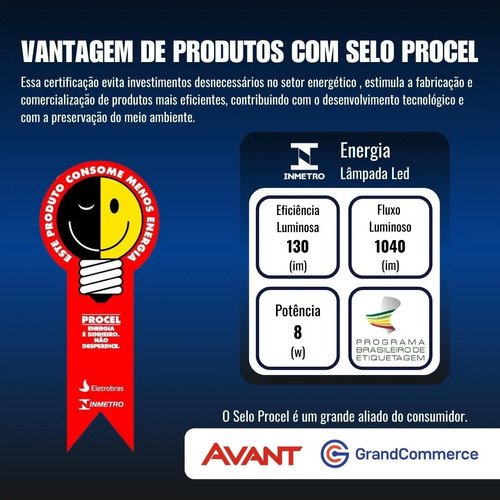 Kit 10 Lâmpada Led Tubular T8 Procel 8w Branco Neutro Avant Cor Da Luz Branco-neutro