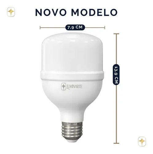 Kit 10 Lâmpadas Led 50w Bulbo Branco Frio 6500k Inmetro