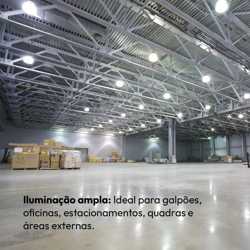 Kit 10 Lampadas Led Bulbo Hp 100w 6500k Branco Frio E27