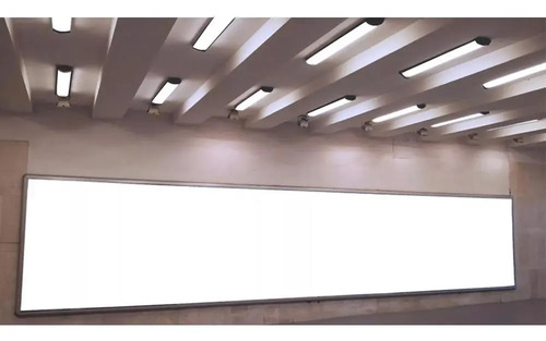 Kit 10 Luminaria Led Sobrepor Linear Preta 120cm 40w 6500k