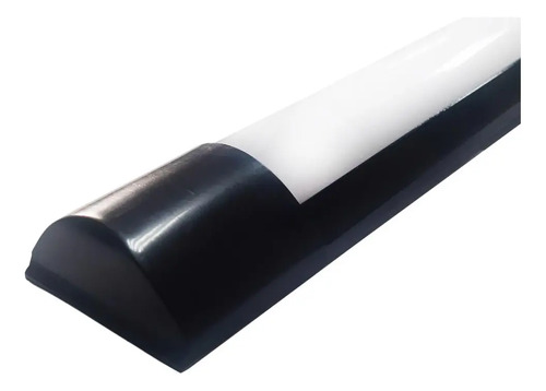 Kit 10 Luminaria Led Sobrepor Linear Preta 120cm 40w 6500k