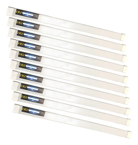 Kit 10 luminaria tubular sobrepor led linear 120cm 80w frio