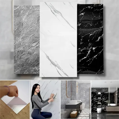 Kit 10 painel 3d marmore parede autocolante 60 x 30 pdeals