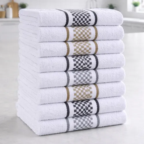 Kit 10 panos de prato felpudo atoalhado premium luxo 40x60