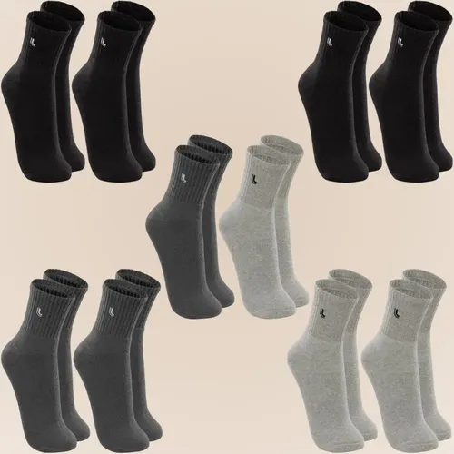 Kit 10 Pares Meia Lupo Original Masculina Cano Médio Algodão