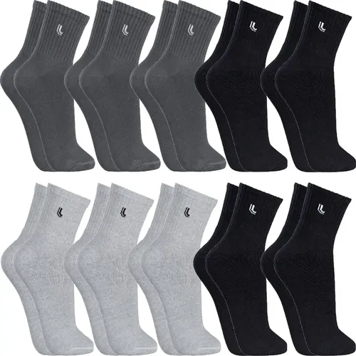 Kit 10 pares meias lupo cano alto masculino adulto original
