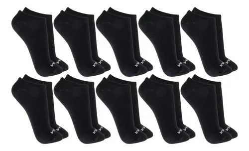 Kit 10 Pares Meias Mash Invisível Esportiva Algodão Original