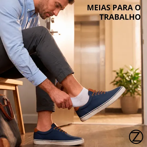 Kit 10 Pares Meias Zhamaro Algodão Sapatilha Invisível
