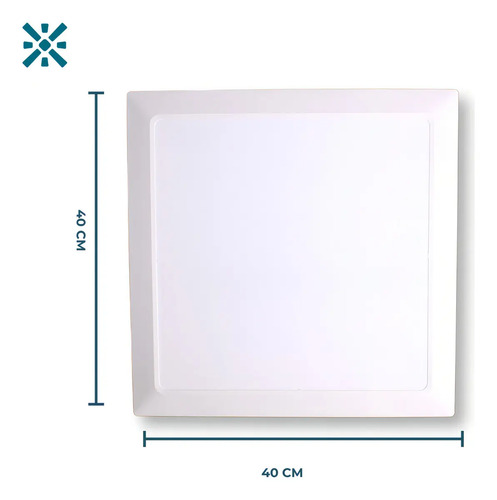 Kit 10 Plafon Led Embutir 36w 40x40 Branco Estrutura Branco-frio 6500k EVERLED