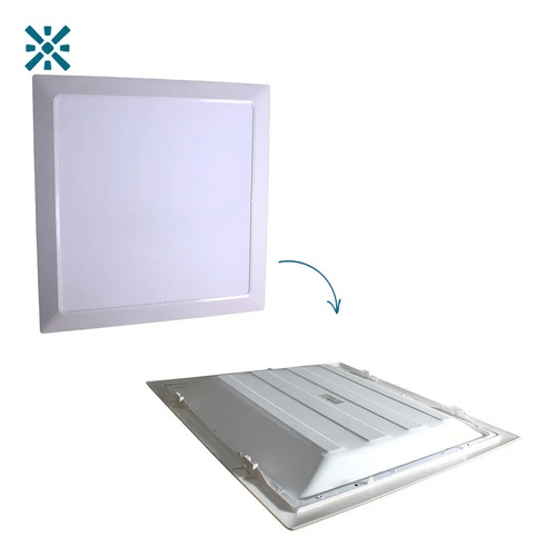 Kit 10 Plafon Led Embutir 36w 40x40 Branco Estrutura Branco-frio 6500k EVERLED