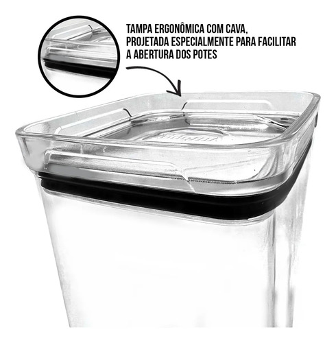 Kit 10 Porta Mantimentos Hermetico, Pote Para Alimentos