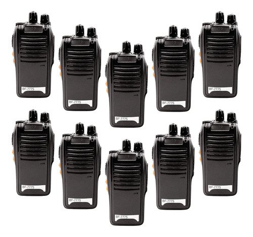 Kit 10 radio walk talk comunicador 16 ch 12km baofeng 777 ht 1