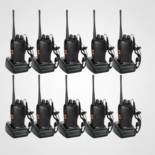 Kit 10 Radio Walk Talk Comunicador 16 Ch Baofeng 777s Ht