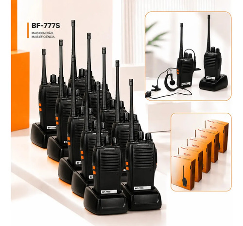 Kit 10 radios comunicadores baofeng bf 777s alta performance